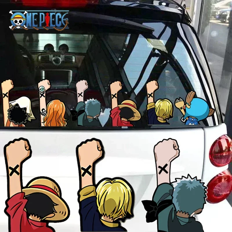 Car Accessories Japanese - Anime One Piece Autoaufkleber Cartoon Luffy