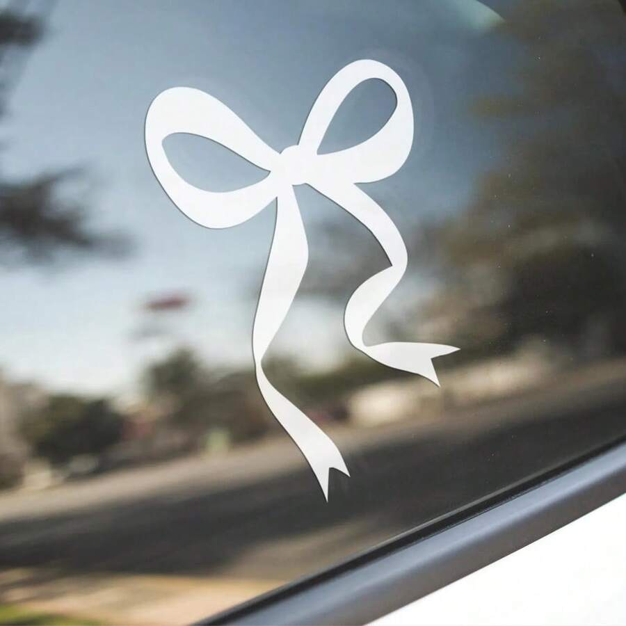 Car Accessories For Women - 1 Stück Schleifen-Autoaufkleber, Vinyl-Aufkleber mit mädchenhafter