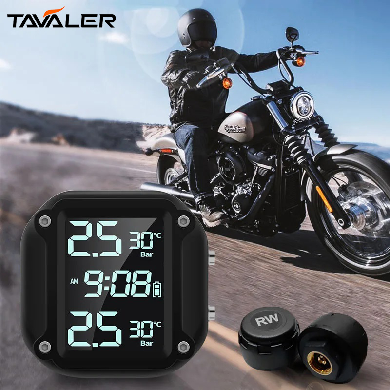 Tire Pressure Monitor - TAVALER M5 Motorrad-Reifendrucküberwachung, elektrisches Fahrzeug, Motorrad,