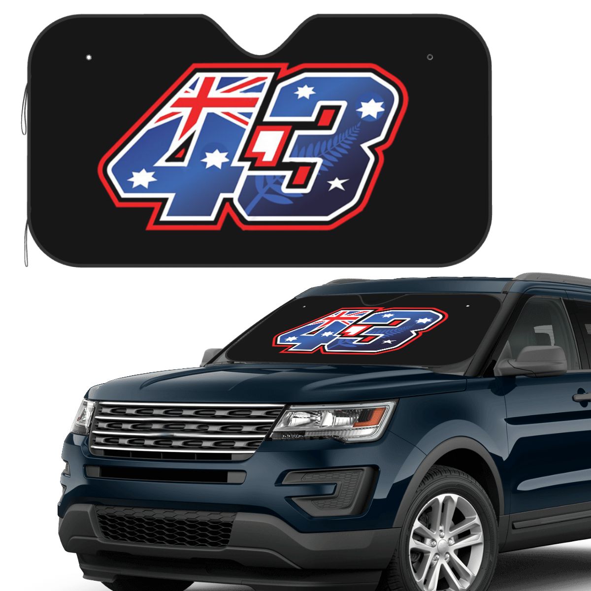 Car Accessories Australia - Jack Miller Nummer 43. Australien Sonnenschutz