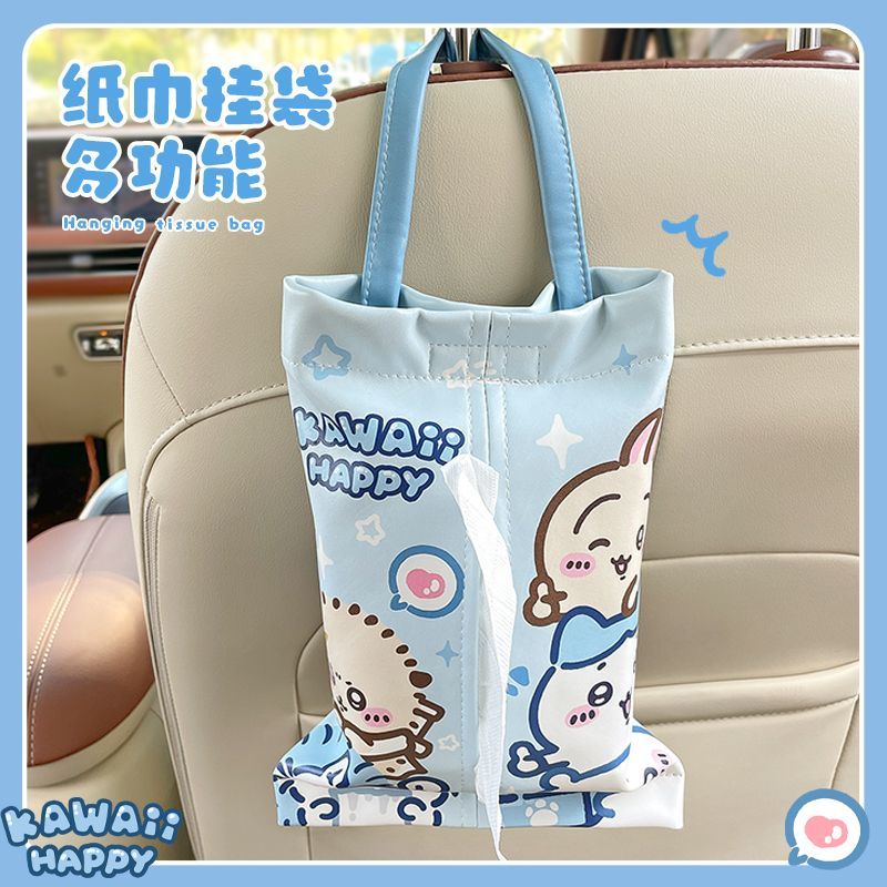 Car Accessories Japanese - Niedliche Auto-Taschentuchbox Kawayi Chiikawa zum Aufhängen,