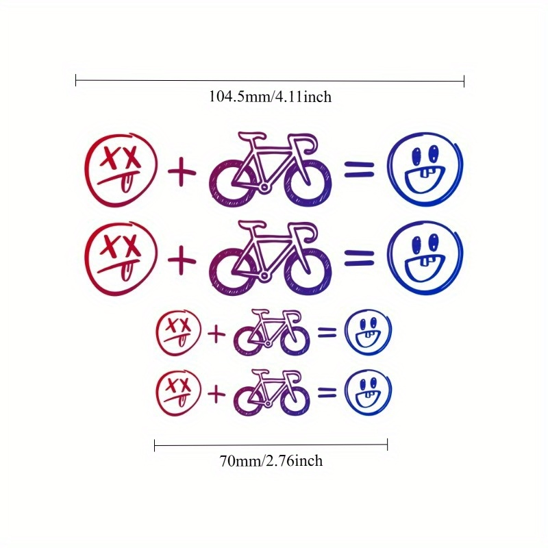 Car Accessories Gift Ideas - 4 teile/satz Happy Face Fahrrad Aufkleber