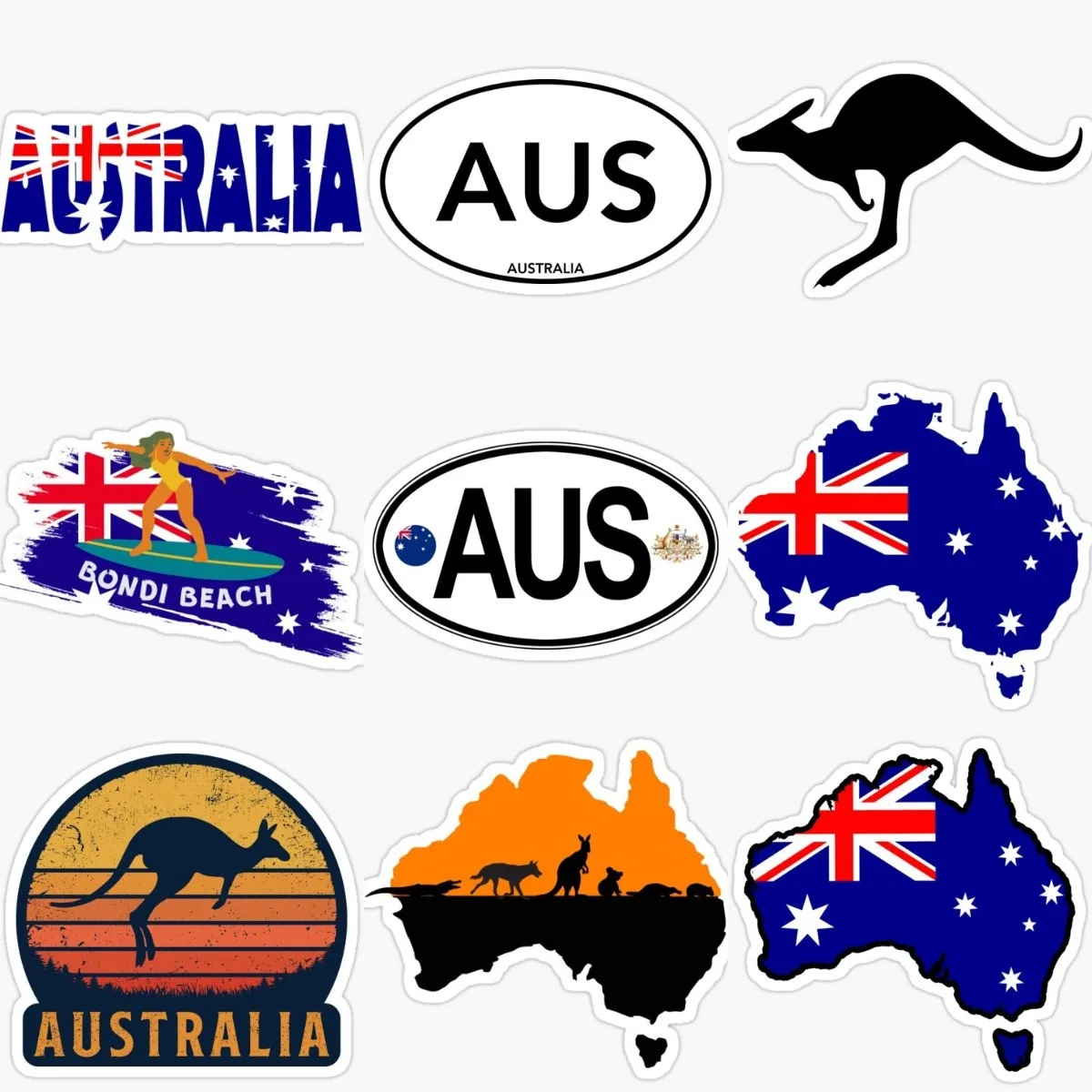 Car Accessories Australia - Kreative AUS Australien Flagge Karte Emblem