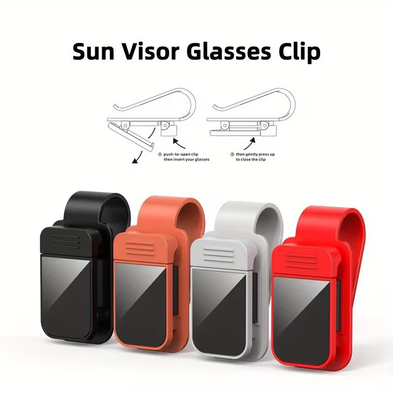 Car Accessories For Interior - Sonnenblenden-Brillenhalter für Auto, Brillenständer, Karten- und