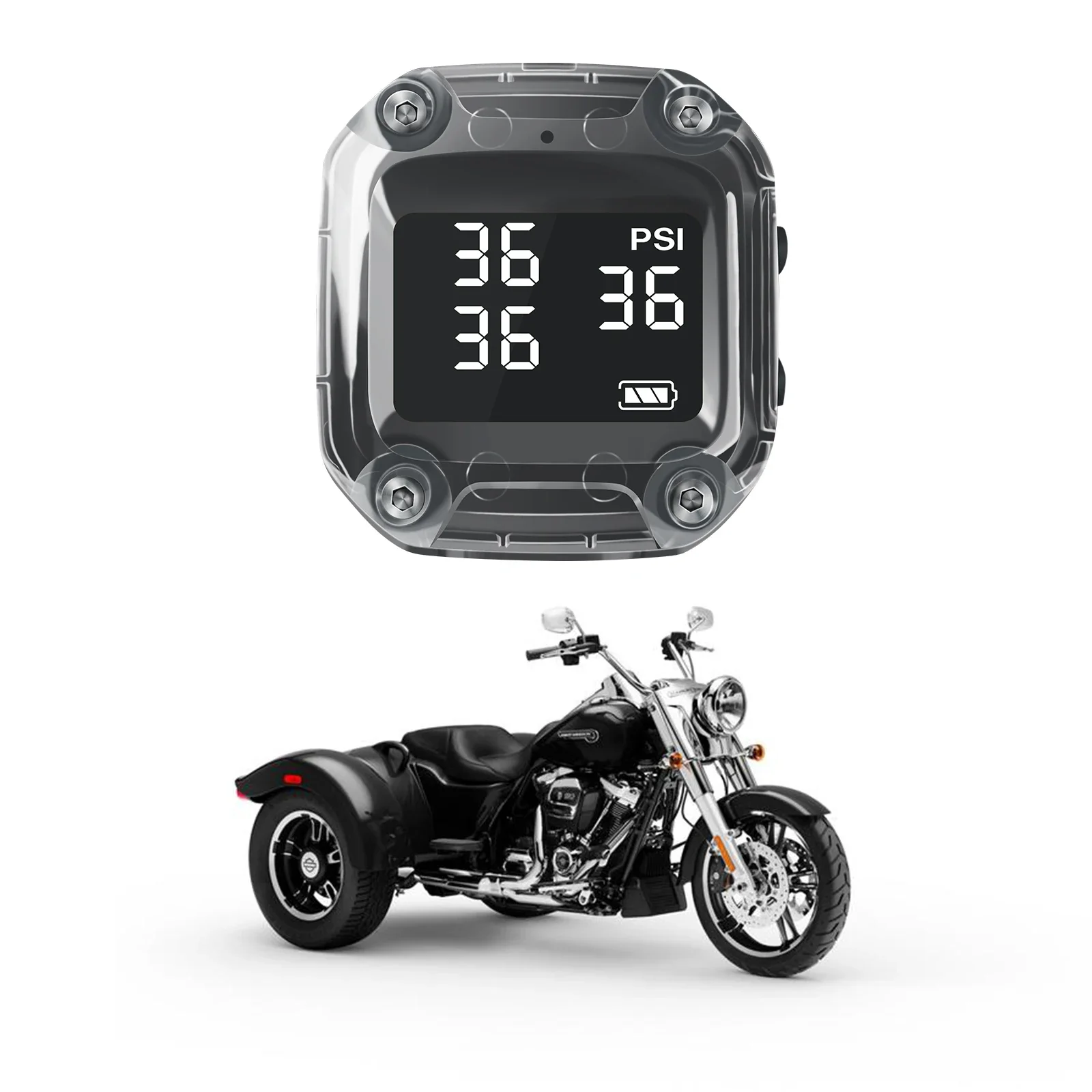 Tire Pressure Monitor - Drahtloses Reifendrucküberwachungssystem für Motorräder, 3, externe