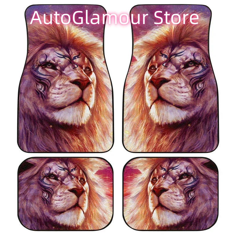 Car Accessories Gift Ideas - Warrior Lion Auto-Fußmatten, individuelle Löwe, Autozubehör,