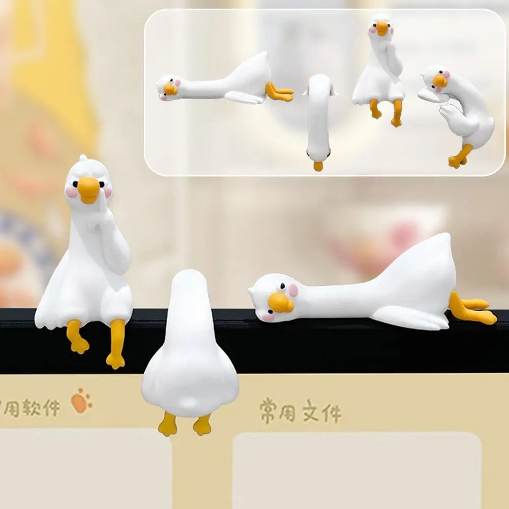 Car Accessories Gift Ideas - 1/4 Stück Niedliche 3D-Entenfigur Mini Harz-Enten-Ornament